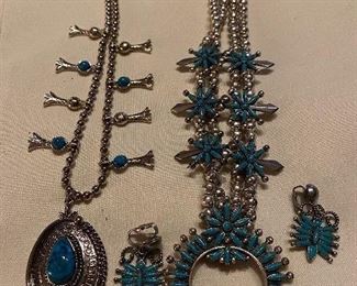 179. Costume Squash Blossom $8, Squash Blossom Set with Earrings $15