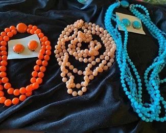 182. Vintage Beads with Earrings. Each $6