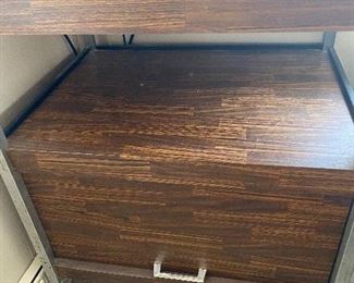 105. Mid Century Rolling Cart with Pull Down 26x30 $50