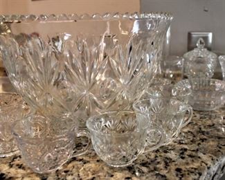 Lead crystal punch bowl set.  Cheers!