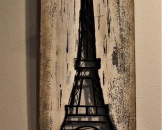 Eiffel tower wall decor.