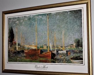 Claude Monet "Argenteuil" reproduction artwork.