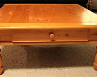 Wooden coffee table with storage.