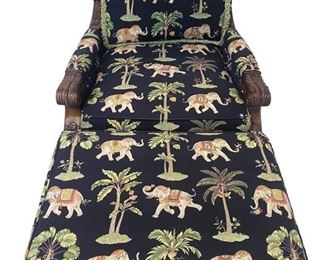 Woodmark Hekman Upholstered Chair and Ottoman $135