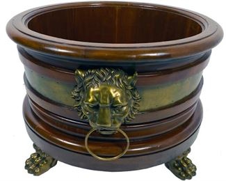 LINED FIREWOOD HOLDER BY HENREDON $225