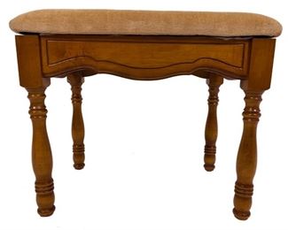 VINTAGE UPHOLSTERED TOP STOOL $40