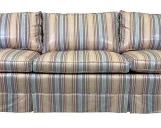 STRIPED 3 CUSHION UPHOLSTERED SOFA $195