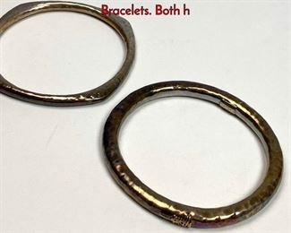 Lot 1018 2pc IPPOLITA Sterling Designer Bangle Bracelets. Both h