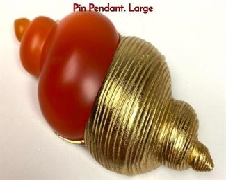 Lot 1021 CHRISTIAN DIOR Vintage Costume Shell Pin Pendant. Large