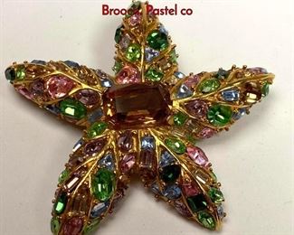 Lot 1045 CINER Costume Jewelry Vintage Crystal Brooch. Pastel co