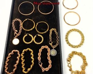 Lot 1057 15pc MILOR Italy Bronze Costume Jewelry. Nice statement