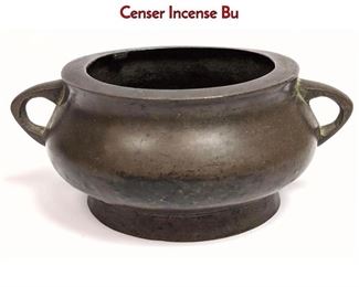 Lot 1085 Antique Signed Chinese Bronze Bowl or Censer Incense Bu