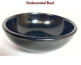 Lot 1088 Signed American Indian Black Undecorated Bowl.