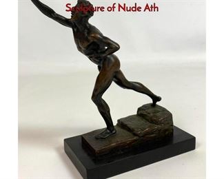 Lot 1093 NENIKHKAMEN Antique Bronze figure Sculpture of Nude Ath