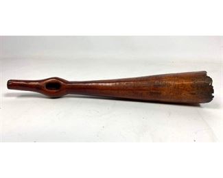 Lot 1108 KUBA Tribe Zaire Shaped Carved Tusk Pipe.