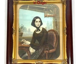 Lot 1123 Antique Currier and Ives Style Aquatint Print in Origin