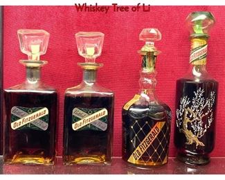 Lot 1131 4 Pc Old Fitzgerald Kentucky Bourbon Whiskey Tree of Li