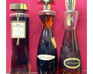 Lot 1132 3 Pc Old Forester Kentucky Bourbon Whiskey 1954, 1958, 