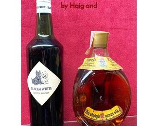 Lot 1136 2 Pc Scotch Whiskey. Black and White, Pinch by Haig and