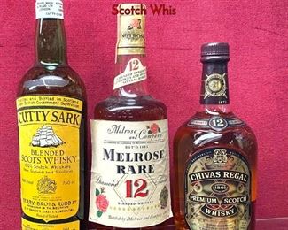 Lot 1137 3 Pc Cutty Sark, Chivas Regal, Melrose Rare Scotch Whis