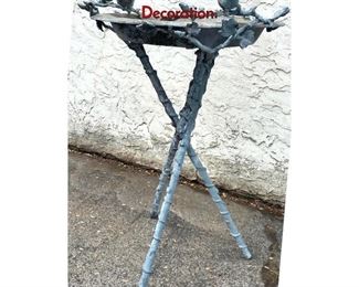 Lot 1148 Contemporary Metal Bird Bath with Applied Decoration. 