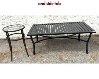 Lot 1149 2 Contemporary Patio Tables. Coffee table and side tab
