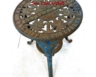 Lot 1166 Vintage Iron HOTEL FITTERS Occasional Side Table. LUND 