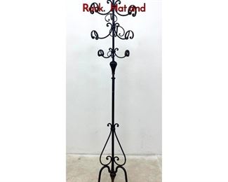 Lot 1194 Fancy Victorian Brass and Iron Clothing Rack. Hat and 
