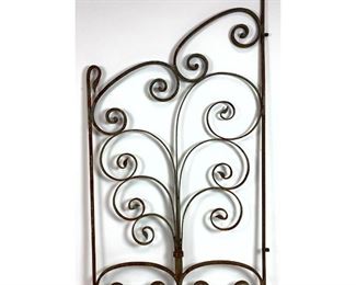 Lot 1196 Scroll Iron Decorative Trellis Gate Panel.