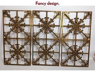 Lot 1204 3pcs Decorative Gilt Bronze Panels. Fancy design. 