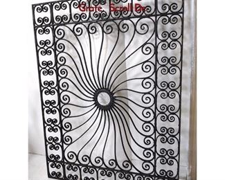 Lot 1205 Large Antique Fancy Iron Panel Window Grate. Scroll De