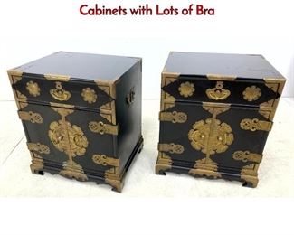 Lot 1226 SUZUKI Co YOKOHAMA JAPAN Side Cabinets with Lots of Bra