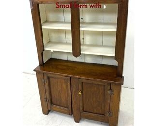 Lot 1260 Miniature Pine Step Back Cabinet Hutch. Small form with