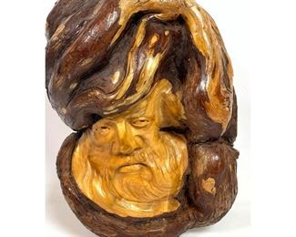 Lot 1266 Root Carving of Bearded Man.