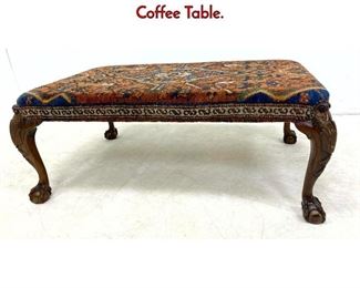 Lot 1283 Oversized Oriental Rug Top Ottoman Bench Coffee Table. 