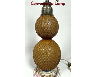 Lot 1295 Antique Cane and Glass Seltzer Bottle Converted to Lamp