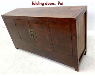 Lot 1309 Korean Style Sideboard Cabinet with folding doors. Pai