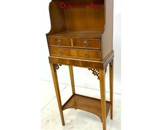 Lot 1311 BAKER Narrow Writing Desk Cabinet with 3 Drawers. Rais