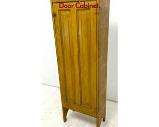 Lot 1316 Yellow Painted Country Pine Tall 1 Door Cabinet.