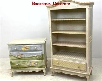 Lot 1317 2pcs KIDS and Kribs Low dresser and Bookcase. Decorate