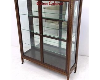 Lot 1319 Pencil Line Inlaid Display Cabinet. Glass China Cabinet