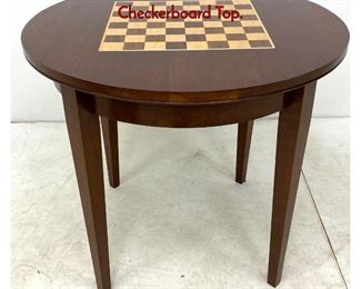 Lot 1326 Round Game Table with Chess Checkerboard Top. 