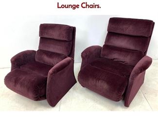 Lot 1327 Pair Contemporary Overstuffed Reclining Lounge Chairs. 