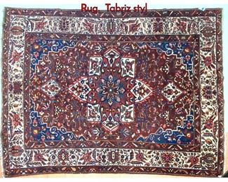 Lot 1330 104 x 122 Handmade Oriental. Carpet Rug. Tabriz styl