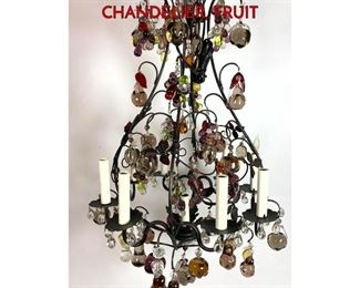 Lot 1336 LOUIS XV STYLE BRONZE  CRYSTAL CHANDELIER, FRUIT