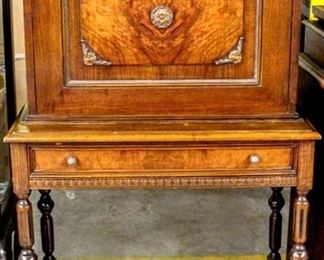 Beautiful 19th Century Antique Drop Front Mahogany Secretaries Writing Desk