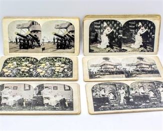 34 Antique Stereo Viewer Slides (some in color)