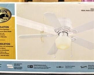 42" Middleton by Hampton Bay Ceiling Fan, White NIB