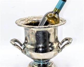 Gorgeous Vintage Elegance Silverware Ornate Champagne Wine Ice Bucket with Handles