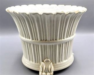 White Ceramic Footed Planter/Pot
